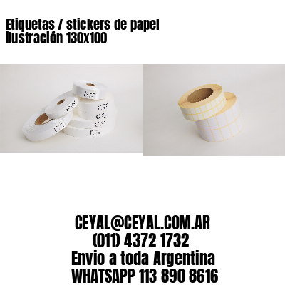 Etiquetas / stickers de papel ilustración 130×100