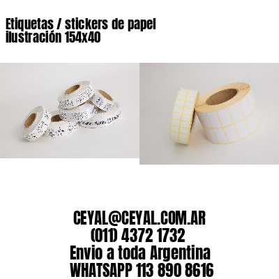 Etiquetas / stickers de papel ilustración 154×40