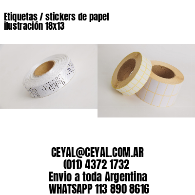 Etiquetas / stickers de papel ilustración 18×13