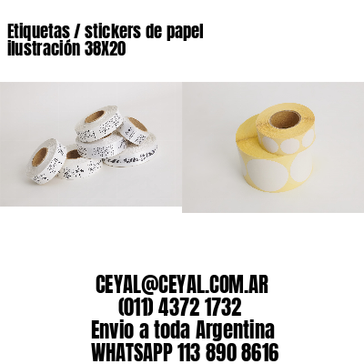 Etiquetas / stickers de papel ilustración 38X20