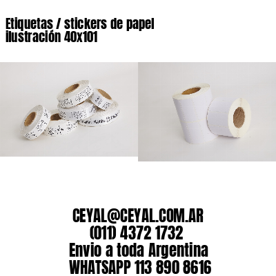Etiquetas / stickers de papel ilustración 40×101