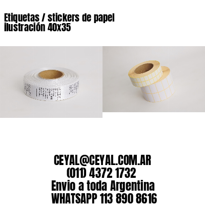 Etiquetas / stickers de papel ilustración 40×35