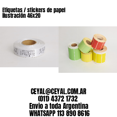 Etiquetas / stickers de papel ilustración 46x20