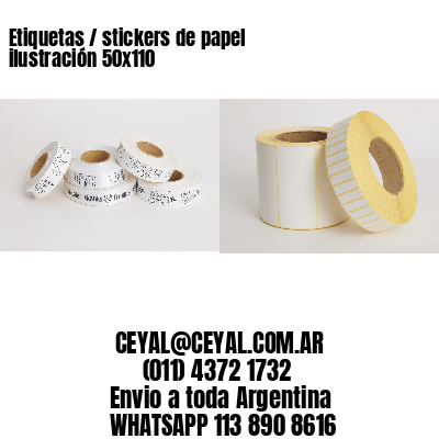 Etiquetas / stickers de papel ilustración 50×110