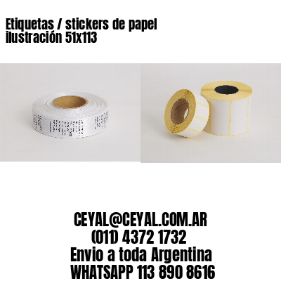 Etiquetas / stickers de papel ilustración 51x113
