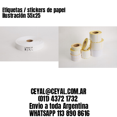 Etiquetas / stickers de papel ilustración 55x25