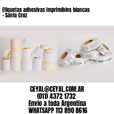 Etiquetas adhesivas imprimibles blancas - Santa Cruz