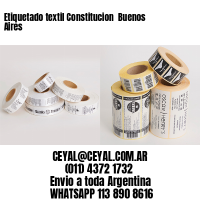 Etiquetado textil Constitucion  Buenos Aires
