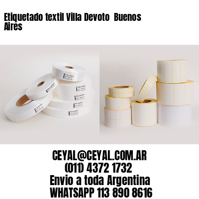 Etiquetado textil Villa Devoto  Buenos Aires