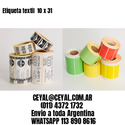 Etiqueta textil  10 x 31
