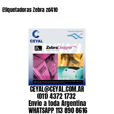 Etiquetadoras Zebra zd410
