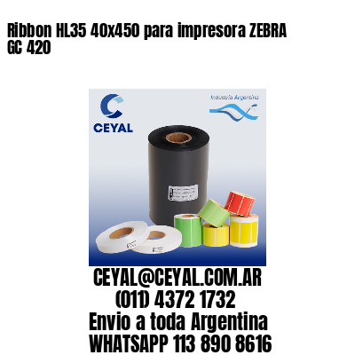 Ribbon HL35 40×450 para impresora ZEBRA GC 420
