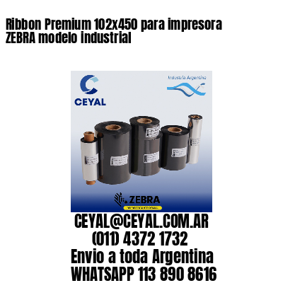 Ribbon Premium 102×450 para impresora ZEBRA modelo industrial
