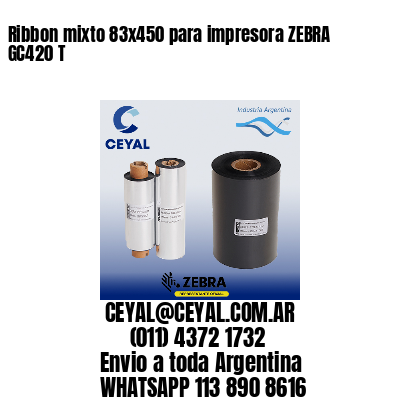 Ribbon mixto 83×450 para impresora ZEBRA GC420 T