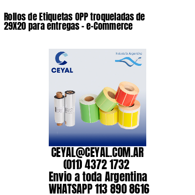 Rollos de Etiquetas OPP troqueladas de 29X20 para entregas – e-Commerce