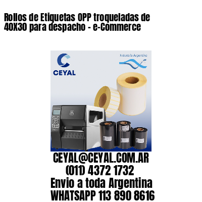 Rollos de Etiquetas OPP troqueladas de 40X30 para despacho – e-Commerce
