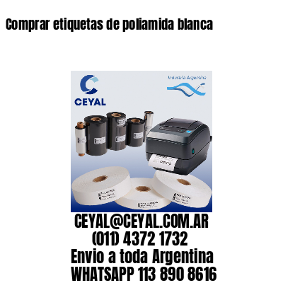Comprar etiquetas de poliamida blanca