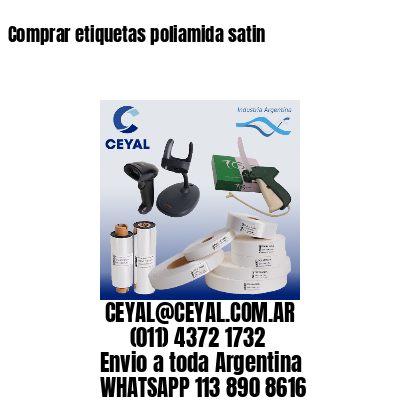 Comprar etiquetas poliamida satin