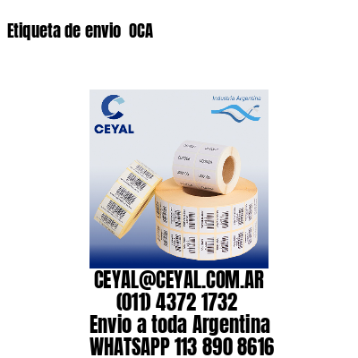 Etiqueta de envio  OCA