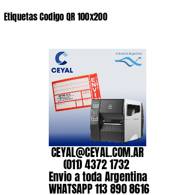 Etiquetas Codigo QR 100×200