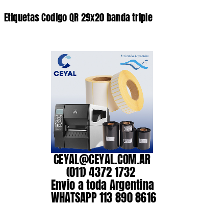 Etiquetas Codigo QR 29×20 banda triple