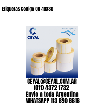 Etiquetas Codigo QR 40X30