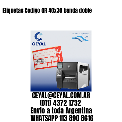 Etiquetas Codigo QR 40×30 banda doble