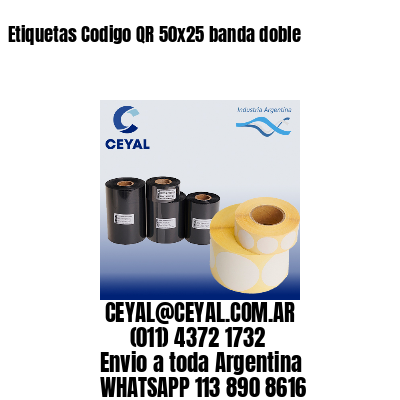 Etiquetas Codigo QR 50×25 banda doble