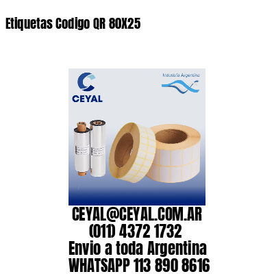 Etiquetas Codigo QR 80X25