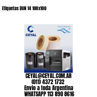 Etiquetas DUN 14 100×100