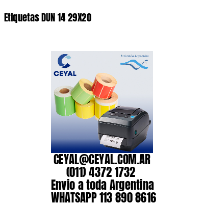 Etiquetas DUN 14 29X20