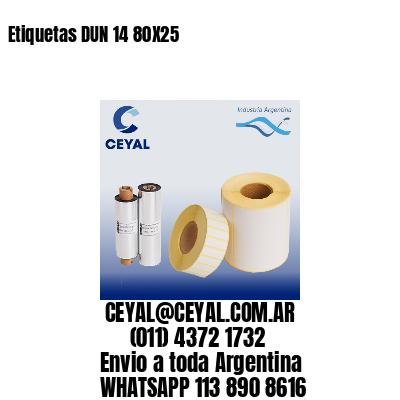 Etiquetas DUN 14 80X25