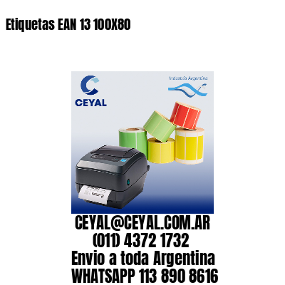 Etiquetas EAN 13 100X80