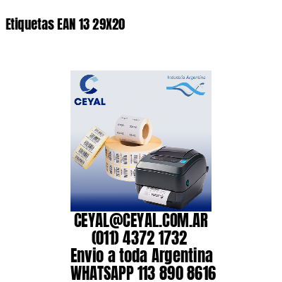 Etiquetas EAN 13 29X20