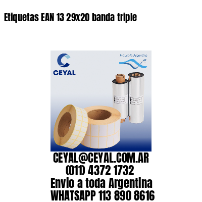 Etiquetas EAN 13 29×20 banda triple