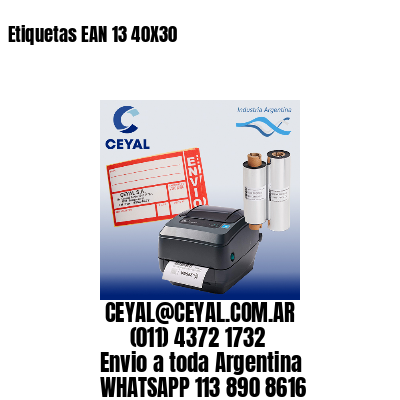 Etiquetas EAN 13 40X30