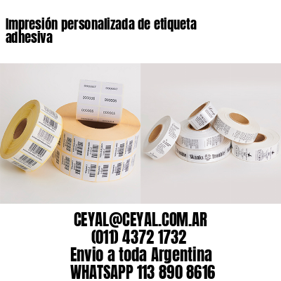 Impresión personalizada de etiqueta adhesiva