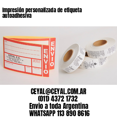 Impresión personalizada de etiqueta autoadhesiva