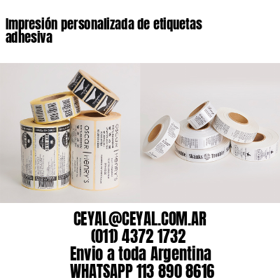 Impresión personalizada de etiquetas adhesiva