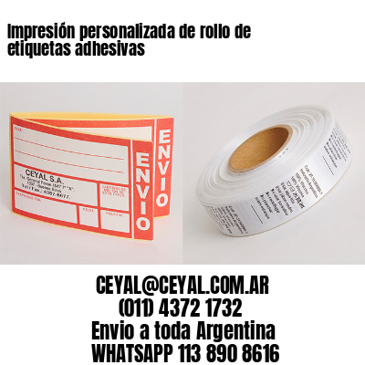 Impresión personalizada de rollo de etiquetas adhesivas