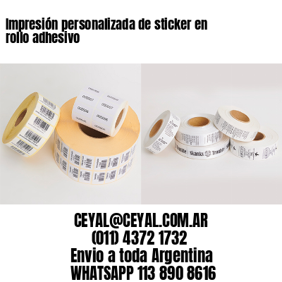 Impresión personalizada de sticker en rollo adhesivo