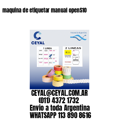 maquina de etiquetar manual openS10