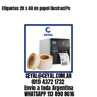 Etiquetas 20 x 40 de papel ilustraci?n
