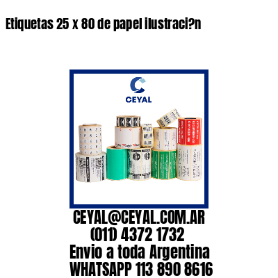 Etiquetas 25 x 80 de papel ilustraci?n