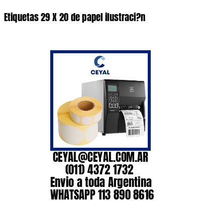 Etiquetas 29 X 20 de papel ilustraci?n