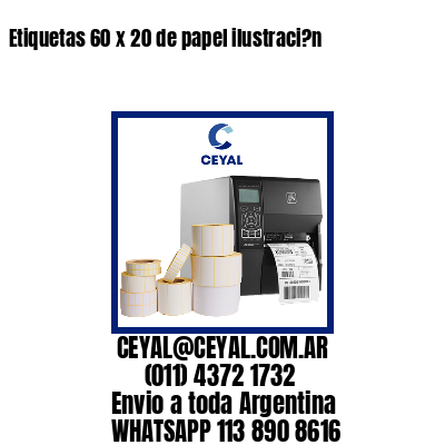 Etiquetas 60 x 20 de papel ilustraci?n