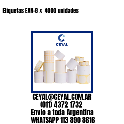 Etiquetas EAN-8 x  4000 unidades
