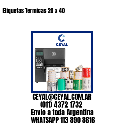 Etiquetas Termicas 20 x 40