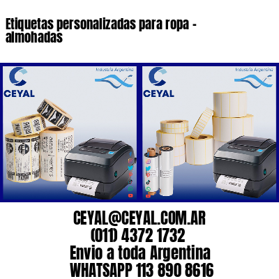 Etiquetas personalizadas para ropa – almohadas
