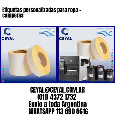 Etiquetas personalizadas para ropa – camperas